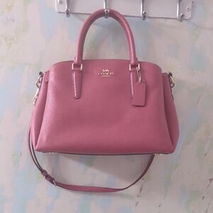 Coach Pink Satchel with Silver Hardware